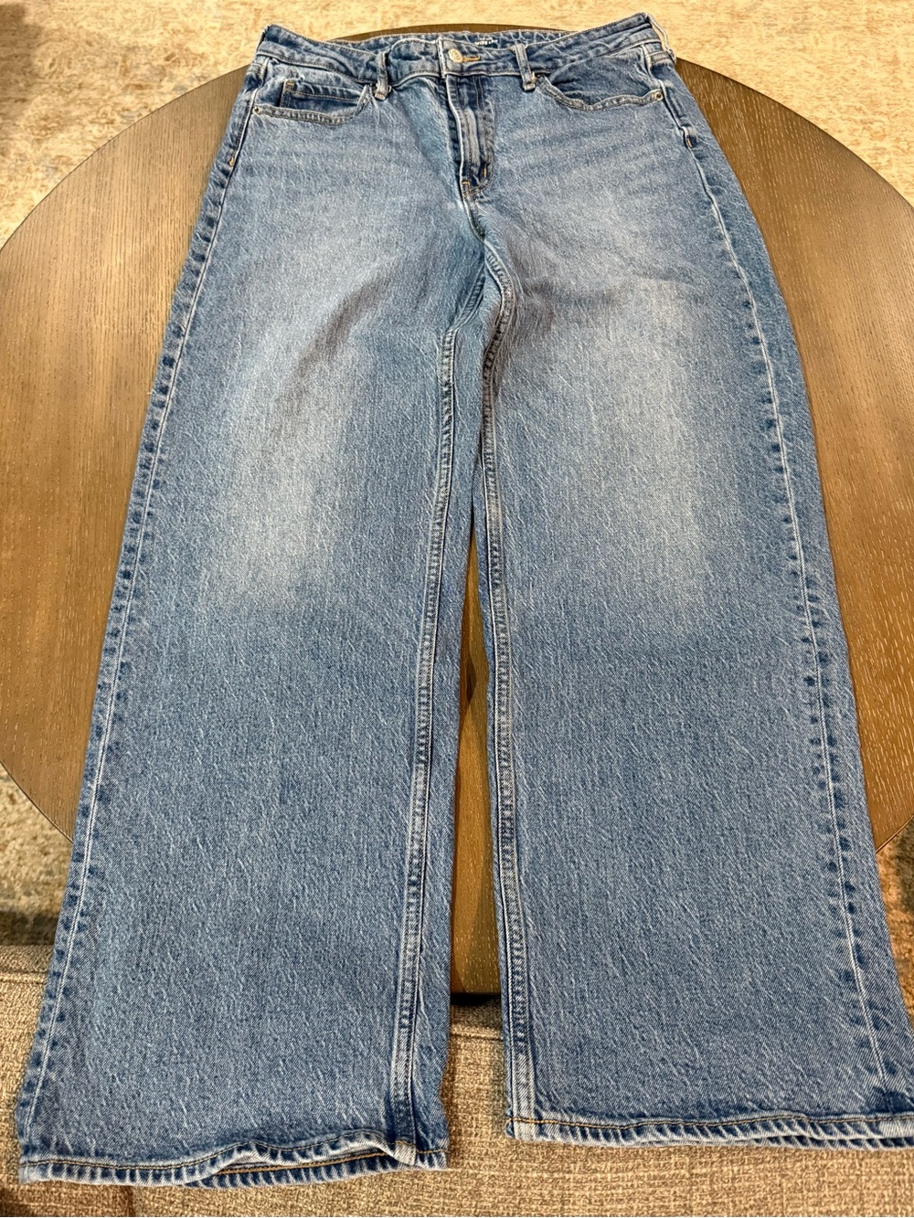 Classic Wide-Leg Blue Womens Jeans
